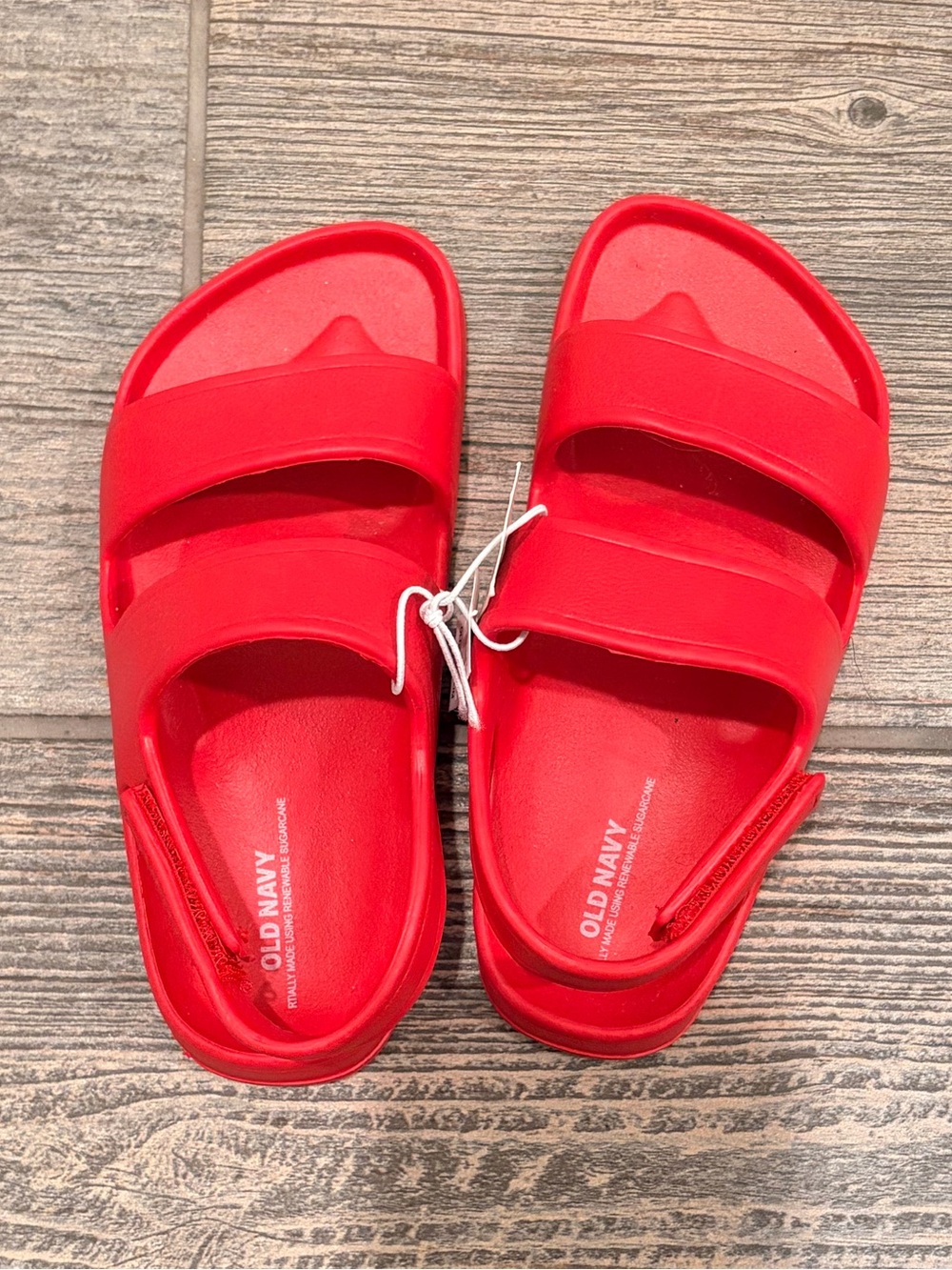 NEW!! Old Navy Red Kids Double-Strap Slide Sandals